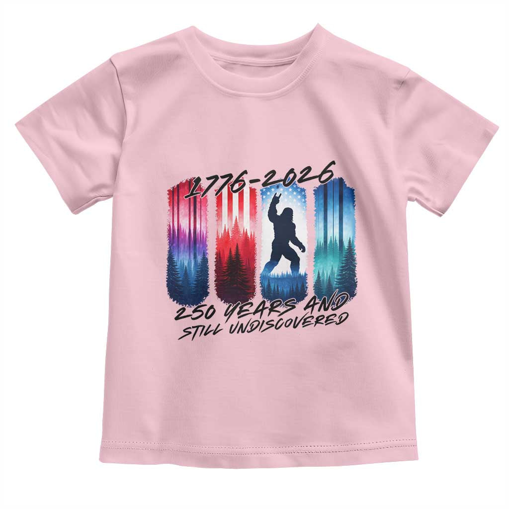 Funny Patriotic Bigfoot Toddler T Shirt 250 Years And Still Undiscovered