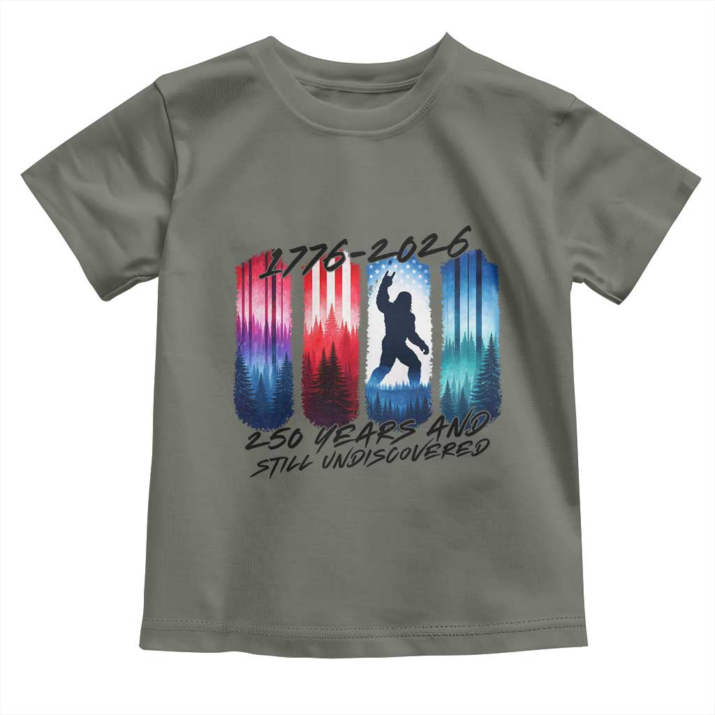 Funny Patriotic Bigfoot Toddler T Shirt 250 Years And Still Undiscovered