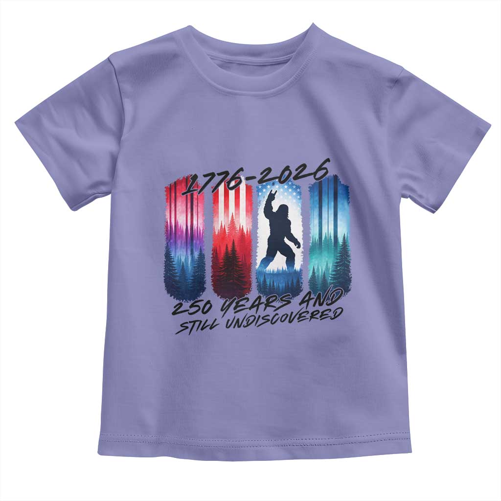 Funny Patriotic Bigfoot Toddler T Shirt 250 Years And Still Undiscovered