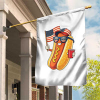 Funny Patriotic Hotdog Garden Flag USA 250th Anniversary