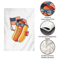 Funny Patriotic Hotdog Garden Flag USA 250th Anniversary