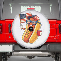 Funny Patriotic Hotdog Spare Tire Cover USA 250th Anniversary