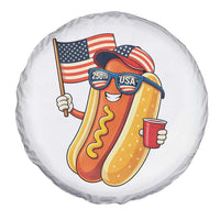 Funny Patriotic Hotdog Spare Tire Cover USA 250th Anniversary