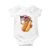 Funny Patriotic Hotdog Baby Onesie USA 250th Anniversary