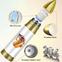 Funny Patriotic Hotdog Bullet Tumbler USA 250th Anniversary