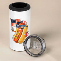 Funny Patriotic Hotdog 4 in 1 Can Cooler Tumbler USA 250th Anniversary