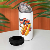 Funny Patriotic Hotdog 4 in 1 Can Cooler Tumbler USA 250th Anniversary