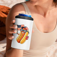 Funny Patriotic Hotdog 4 in 1 Can Cooler Tumbler USA 250th Anniversary