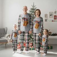 Funny Patriotic Hotdog Plaid Pajama Set USA 250th Anniversary