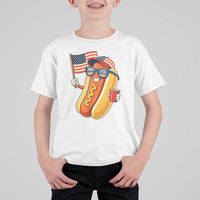 Funny Patriotic Hotdog T Shirt For Kid USA 250th Anniversary