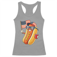 Funny Patriotic Hotdog Racerback Tank Top USA 250th Anniversary