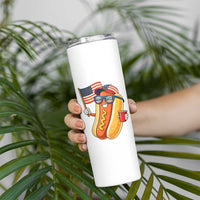 Funny Patriotic Hotdog Skinny Tumbler USA 250th Anniversary
