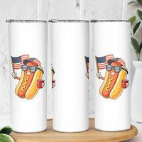 Funny Patriotic Hotdog Skinny Tumbler USA 250th Anniversary