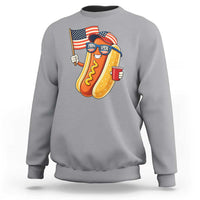 Funny Patriotic Hotdog Sweatshirt USA 250th Anniversary