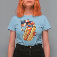 Funny Patriotic Hotdog T Shirt For Women USA 250th Anniversary