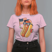 Funny Patriotic Hotdog T Shirt For Women USA 250th Anniversary