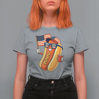 Funny Patriotic Hotdog T Shirt For Women USA 250th Anniversary