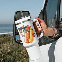 Funny Patriotic Hotdog Tumbler With Handle USA 250th Anniversary
