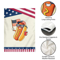 Funny Patriotic Hotdog Garden Flag USA 250th Anniversary