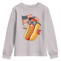 Funny Patriotic Hotdog Youth Sweatshirt USA 250th Anniversary