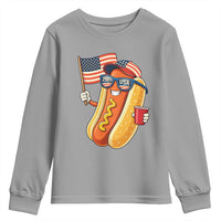 Funny Patriotic Hotdog Youth Sweatshirt USA 250th Anniversary