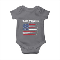 American Flag Fighter Jets Baby Onesie USA 250 Years Of Freedom