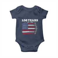 American Flag Fighter Jets Baby Onesie USA 250 Years Of Freedom