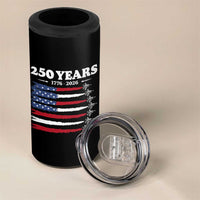 American Flag Fighter Jets 4 in 1 Can Cooler Tumbler USA 250 Years Of Freedom