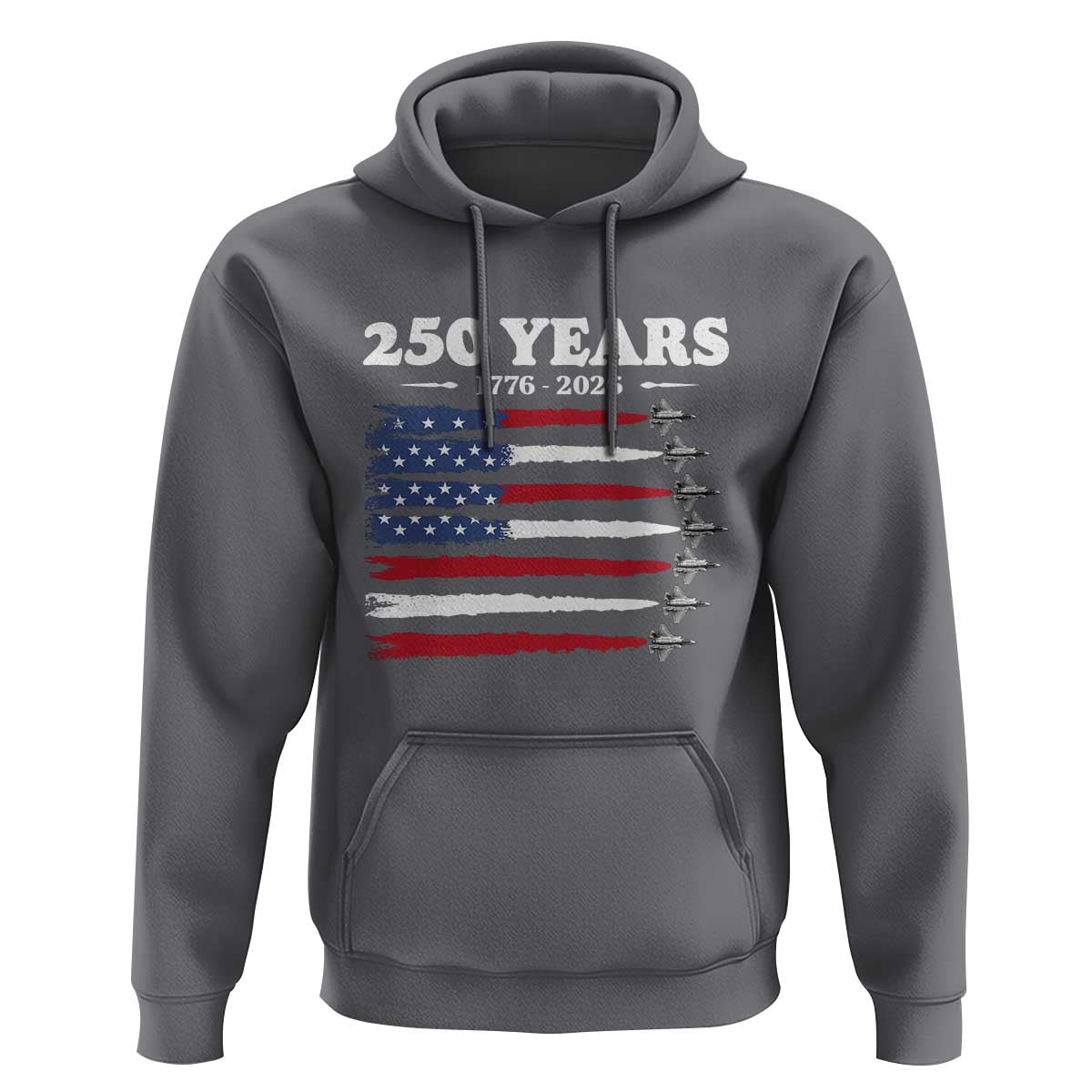 American Flag Fighter Jets Hoodie USA 250 Years Of Freedom