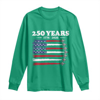 American Flag Fighter Jets Long Sleeve Shirt USA 250 Years Of Freedom