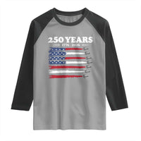 American Flag Fighter Jets Raglan Shirt USA 250 Years Of Freedom