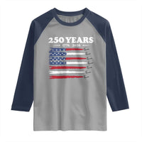 American Flag Fighter Jets Raglan Shirt USA 250 Years Of Freedom