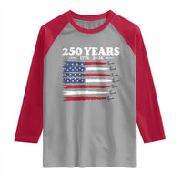 American Flag Fighter Jets Raglan Shirt USA 250 Years Of Freedom