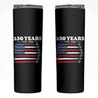 American Flag Fighter Jets Skinny Tumbler USA 250 Years Of Freedom