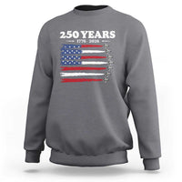American Flag Fighter Jets Sweatshirt USA 250 Years Of Freedom