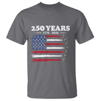 American Flag Fighter Jets T Shirt USA 250 Years Of Freedom