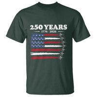 American Flag Fighter Jets T Shirt USA 250 Years Of Freedom