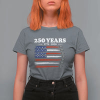 American Flag Fighter Jets T Shirt For Women USA 250 Years Of Freedom
