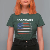 American Flag Fighter Jets T Shirt For Women USA 250 Years Of Freedom