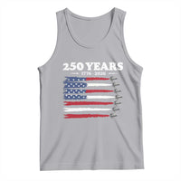 American Flag Fighter Jets Tank Top USA 250 Years Of Freedom
