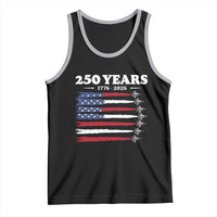 American Flag Fighter Jets Tank Top USA 250 Years Of Freedom