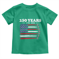 American Flag Fighter Jets Toddler T Shirt USA 250 Years Of Freedom