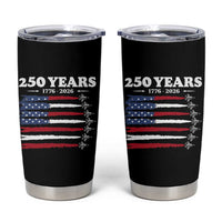 American Flag Fighter Jets Tumbler Cup USA 250 Years Of Freedom