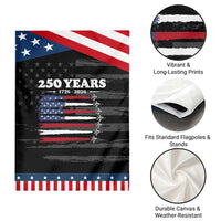 American Flag Fighter Jets Garden Flag USA 250 Years Of Freedom