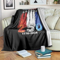 Patriotic Fighter Jets Throw Blanket USA 250 Years Of Freedom