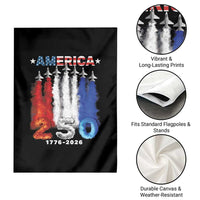 Patriotic Fighter Jets Garden Flag USA 250 Years Of Freedom