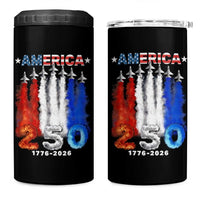 Patriotic Fighter Jets 4 in 1 Can Cooler Tumbler USA 250 Years Of Freedom