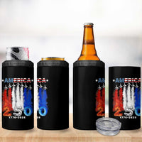 Patriotic Fighter Jets 4 in 1 Can Cooler Tumbler USA 250 Years Of Freedom