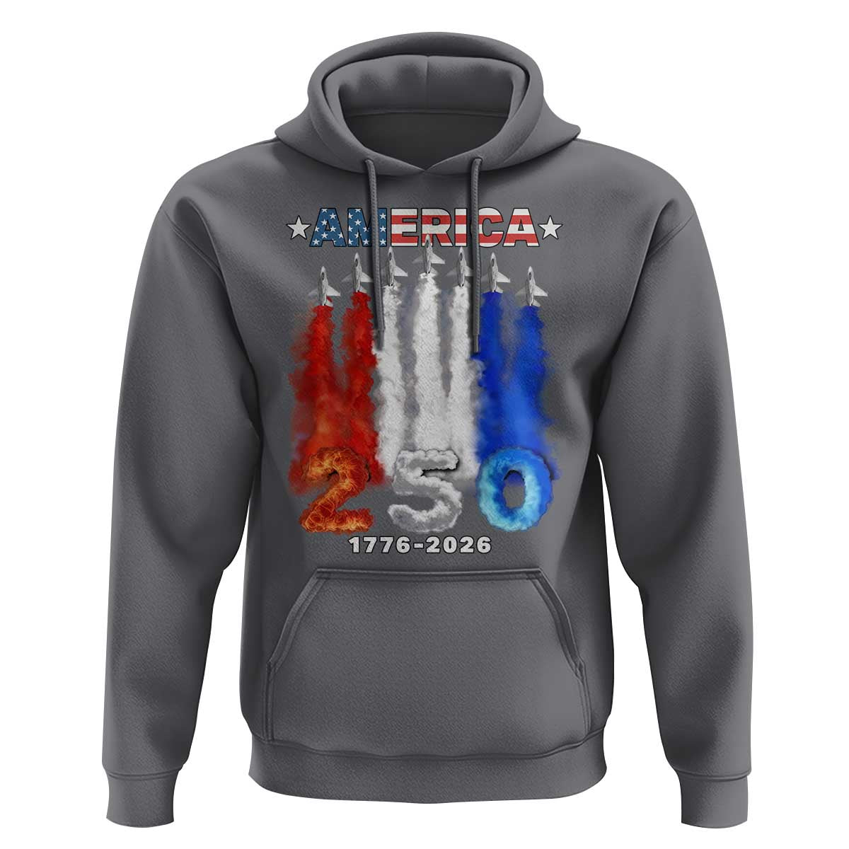 Patriotic Fighter Jets Hoodie USA 250 Years Of Freedom