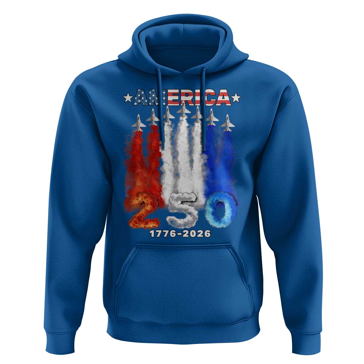 Patriotic Fighter Jets Hoodie USA 250 Years Of Freedom